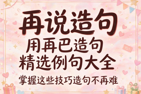 再说造句-用再说造句精选例句大全 掌握这些技巧造句不再难