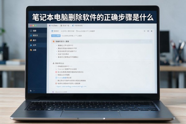 笔记本电脑删除软件的正确步骤是什么