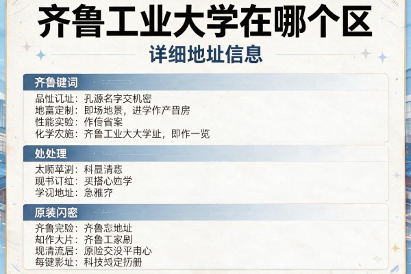 齐鲁工业大学在哪个区详细地址信息一览