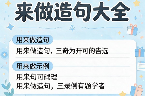 来做造句大全,用来做造句示例