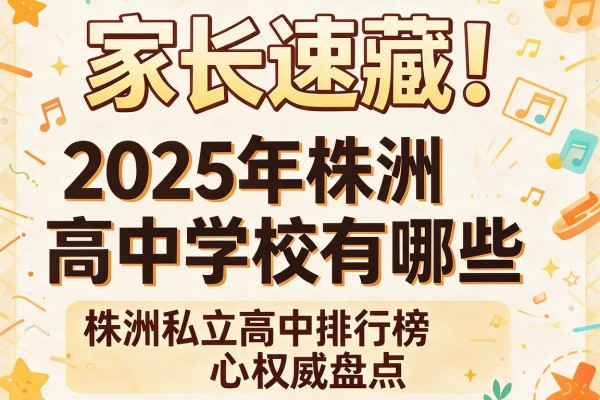 家长速藏!2025年株洲私立高中学校有哪些及株洲私立高中排行榜权威盘点