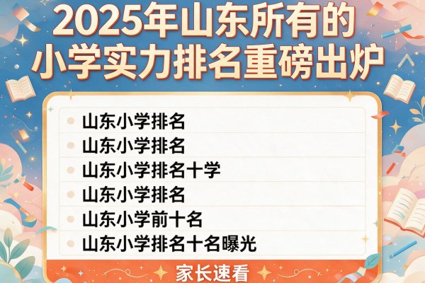 2025年山东所有的小学实力排名重磅出炉,山东小学排名前十名榜单曝光,家长速看