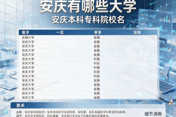 安庆有哪些大学 安庆本科专科院校名单一览