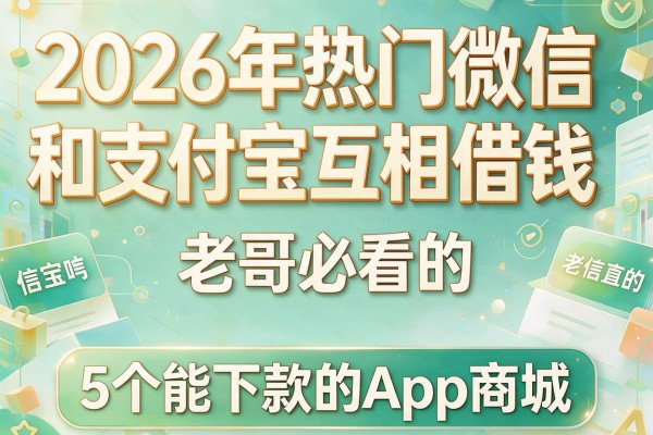 2026年热门微信和支付宝互相借钱,老哥必看的5个能下款的App商城