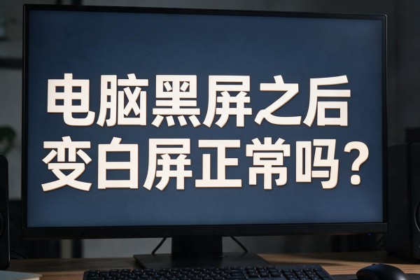 电脑黑屏之后变白屏正常吗?