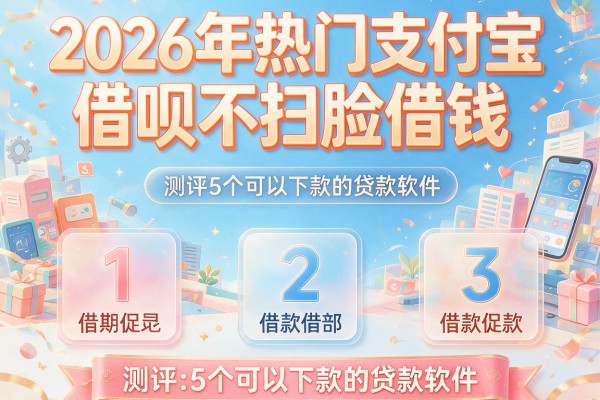2026年热门支付宝借呗不扫脸借钱,测评5个可以下款的贷款软件
