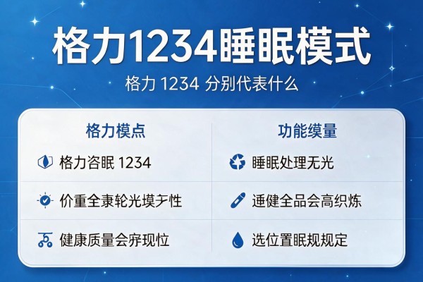 格力1234睡眠模式分别代表什么