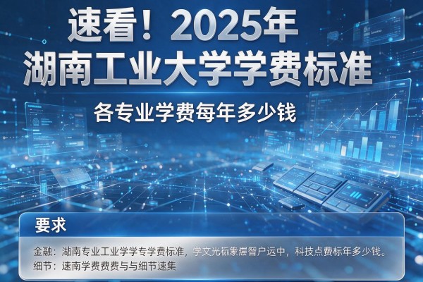 速看!2025年湖南工业大学学费标准,各专业学费每年多少钱