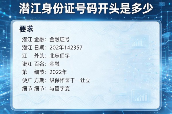潜江身份证号码开头是多少