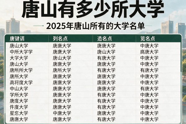 唐山有多少所大学,2025年唐山所有的大学名单一览