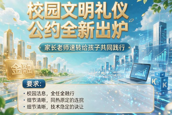 校园文明礼仪公约全新出炉,家长老师速转给孩子共同践行