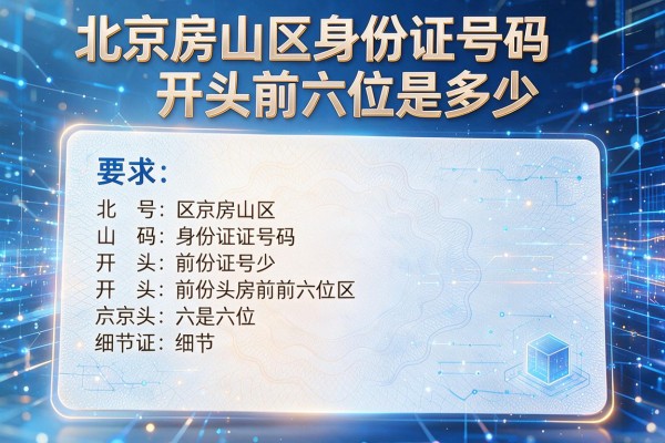 北京房山区身份证号码开头前六位是多少