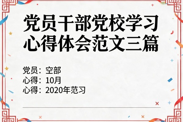 党员干部党校学习心得体会范文三篇