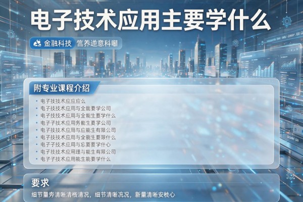 电子技术应用主要学什么 附专业课程介绍