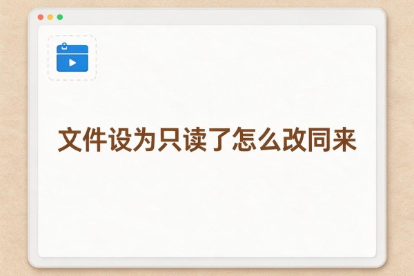 文件设为只读了怎么改回来