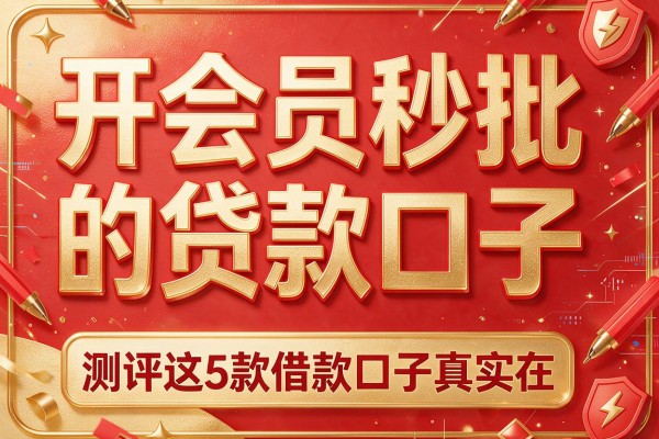 开会员秒批的贷款口子，测评这5款借款口子真实在
