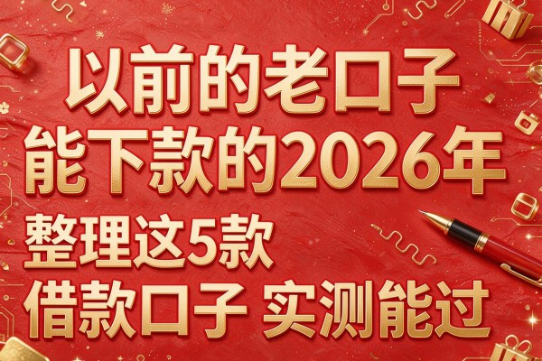 以前的老口子能下款的2026年，整理这5款借款口子实测能过