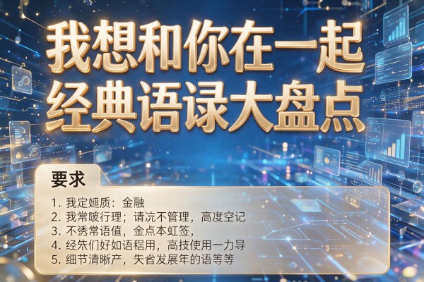 我想和你在一起经典语录大盘点