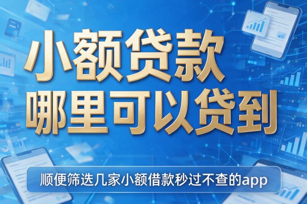 小额贷款哪里可以贷到,顺便筛选这几家小额借款秒过不查的app