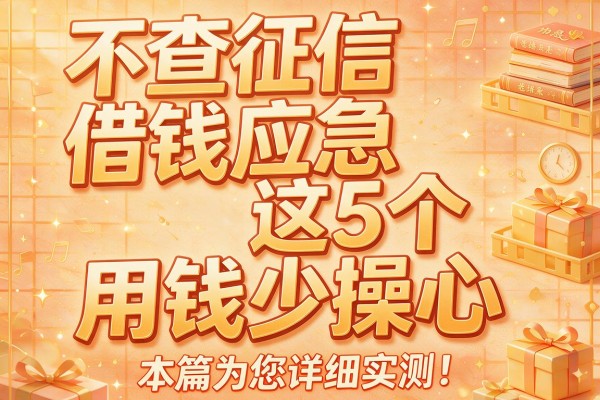 不查征信借钱应急这5个用钱少操心,本篇为您详细实测!