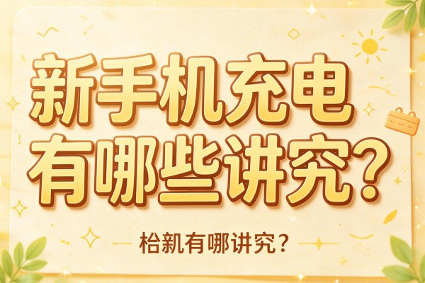 新手机充电有哪些讲究?