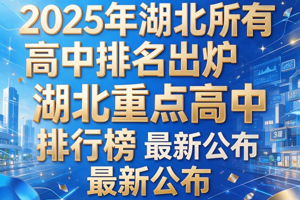 2025年湖北所有高中排名出炉,湖北重点高中排行榜最新公布