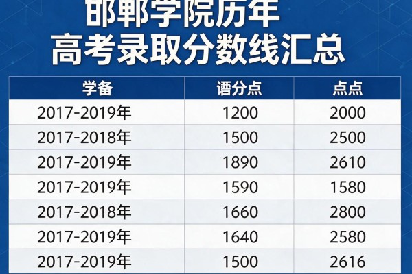 邯郸学院历年高考录取分数线汇总含2017-2019年数据