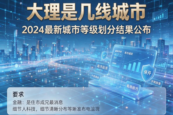 大理是几线城市 2024最新城市等级划分结果公布
