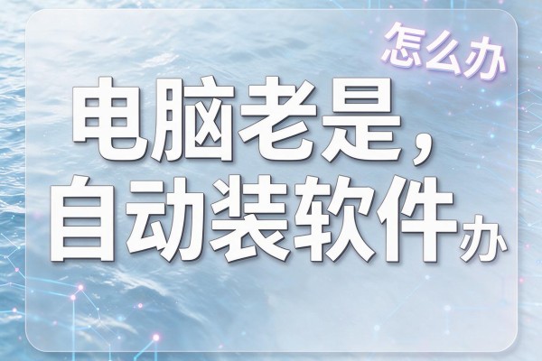 电脑老是自动装软件怎么办