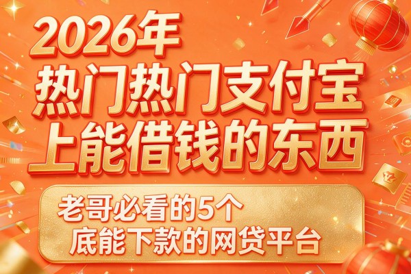 2026年热门支付宝上能借钱的东西,老哥必看的5个底能下款的网贷平台
