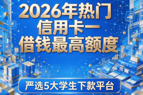 2026年热门信用卡借钱最高额度,严选5个大学生下款平台