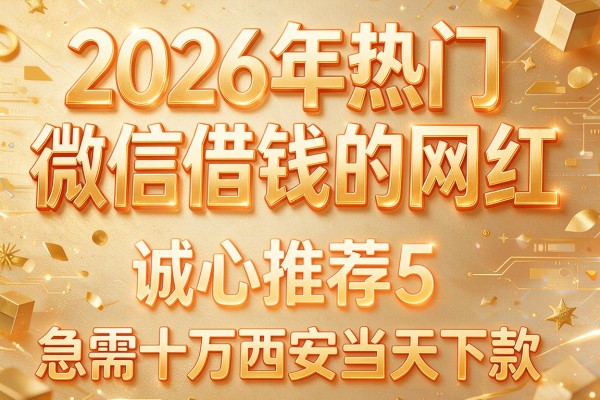 2026年热门微信借钱的网红,诚心推荐5个急需十万西安当天下款
