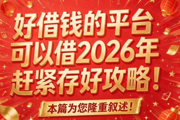 好借钱的平台可以借2026年赶紧存好攻略!本篇为您隆重叙述!