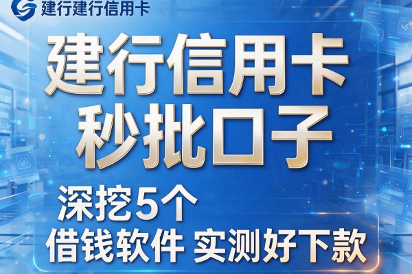 建行信用卡秒批口子,深挖5个借钱软件实测好下款