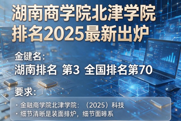 湖南商学院北津学院排名2025最新出炉 湖南排名第3全国排名第70