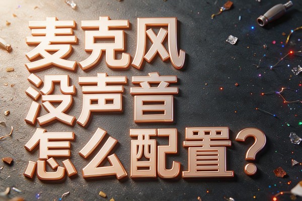 麦克风没声音怎么配置?
