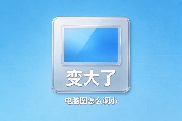 电脑桌面图标变大了怎么调小