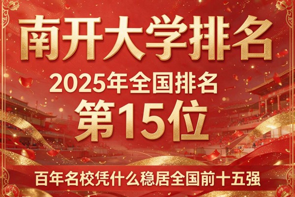 南开大学排名 2025年全国排名第15位,百年名校凭什么稳居全国前十五强