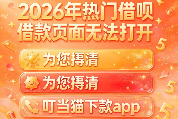 2026年热门借呗借款页面无法打开,为您捋清5个叮当猫下款app