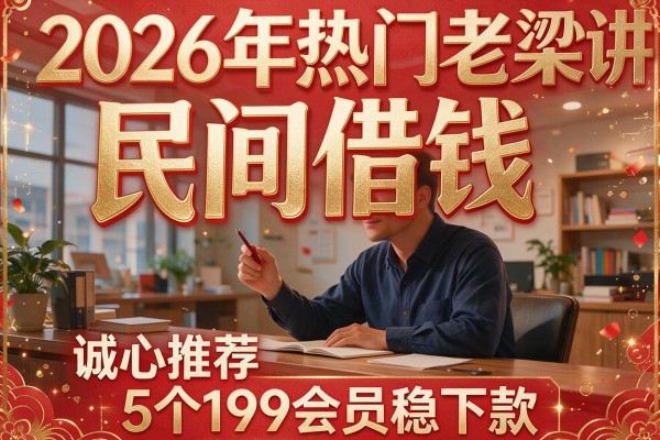 2026年热门老梁讲民间借钱,诚心推荐5个199会员稳下款