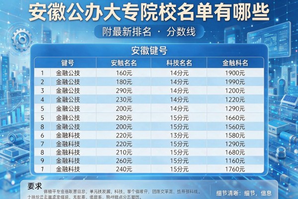 安徽公办大专院校名单有哪些 附最新排名及分数线