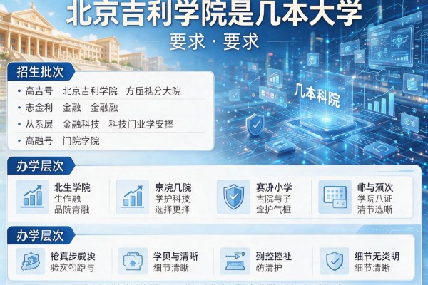 北京吉利学院是几本大学 招生批次与办学层次详细解析
