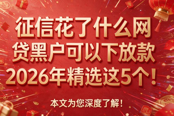 征信花了什么网贷黑户可以下放款2026年精选这5个!本文为您深度了解!