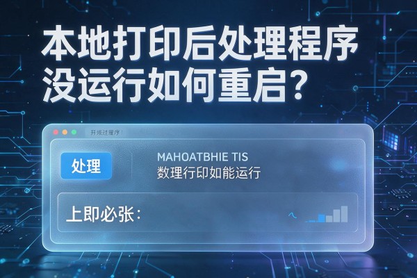 本地打印后处理程序没运行如何重启?