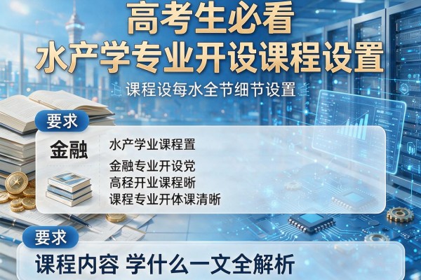 高考生必看水产学专业开设课程设置,课程内容学什么一文全解析