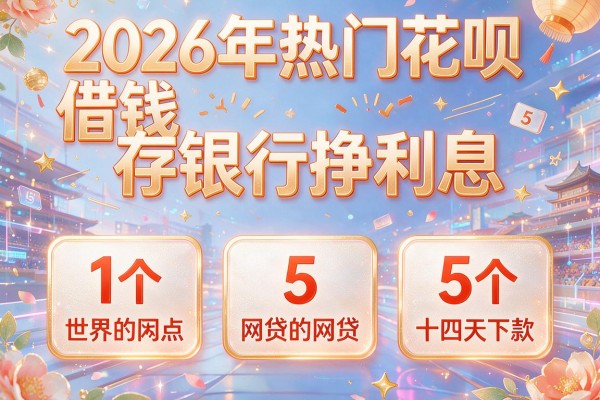 2026年热门花呗借钱存银行挣利息,盘点5个十四天下款的网贷