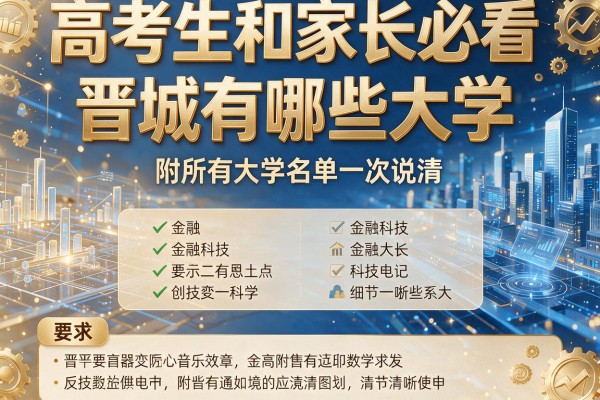 高考生和家长必看 晋城有哪些大学 附所有大学名单一次说清