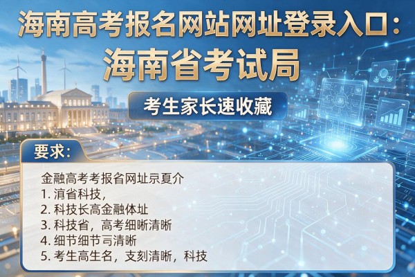 海南高考报名网站网址登录入口:海南省考试局 考生家长速收藏