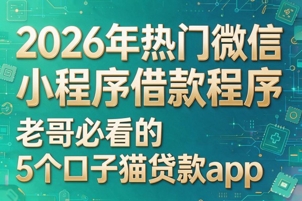 2026年热门微信小程序借款程序,老哥必看的5个口子猫贷款app