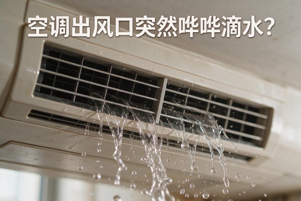 空调出风口突然哗哗滴水?